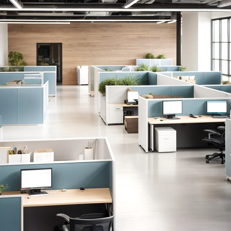 オフィス移転スタッフが荷物を運ぶ様子